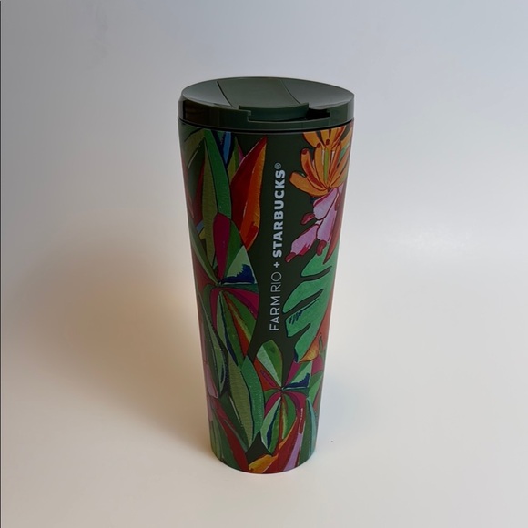 Farm Rio + Starbucks Banana Tropical Leaf Tumbler 16 oz - Picture 1 of 4
